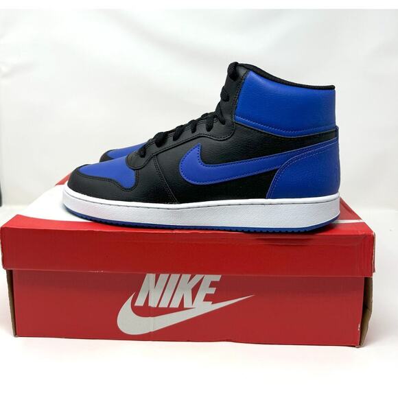 Nike Other - Nike Men Shoes Ebernon Mid Black/Game Royal/White 10.5